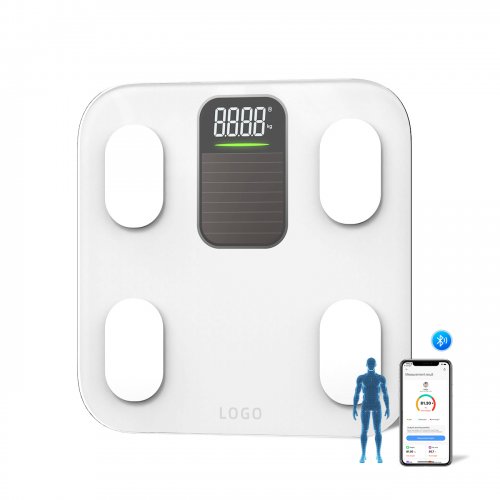 Bluetooth Body Fat Scale With Solar Charging That Measures Your Body Fat